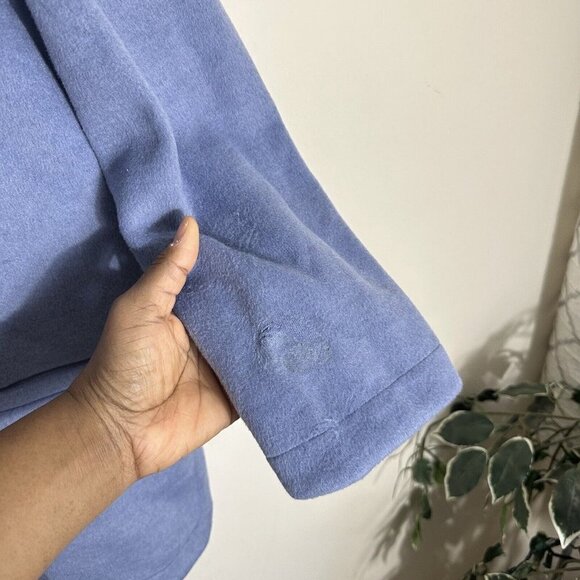 Soft Surroundings Teddy Plush Coat Jacket Powder Blue Womens Size 2X Pockets - Picture 7 of 7